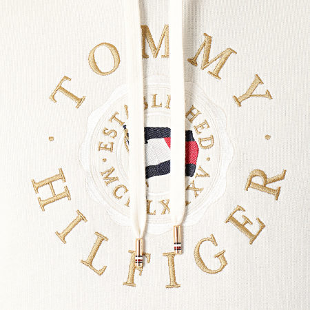 Tommy Hilfiger - Sweat Capuche Icon Coin 8366 Ecru Doré