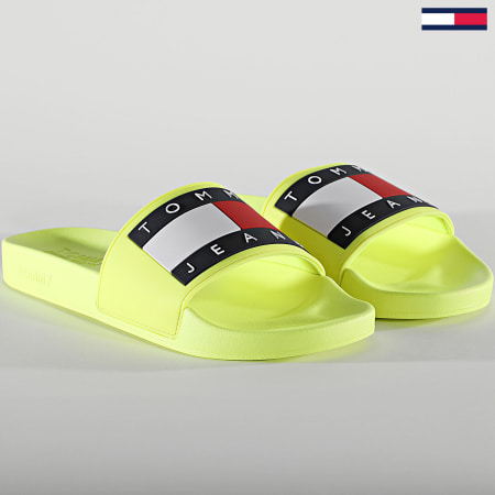 Tommy Jeans - Claquettes Flag Pool Slide 0689 Hyper Yellow
