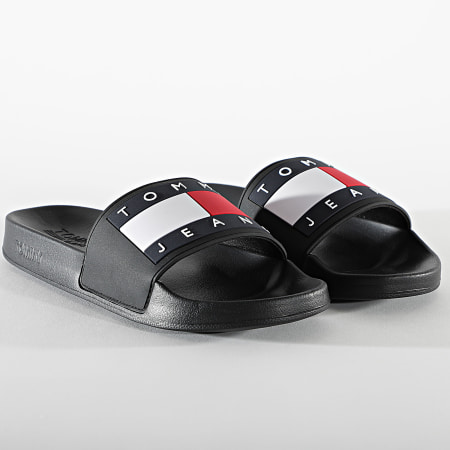 Tommy Jeans - Claquettes Flag Pool Slide 0689 Black