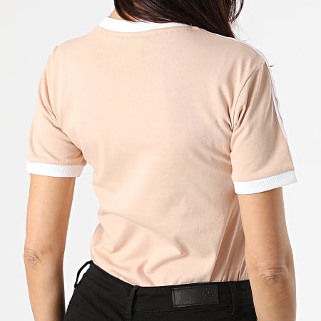 Adidas Originals - Tee Shirt Femme A Bandes 3 Stripes GT4262 Rose Clair