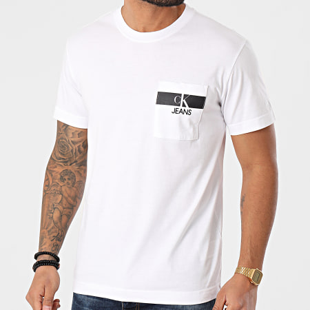Calvin Klein - Tee Shirt Poche 7671 Blanc