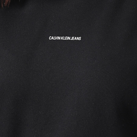 Calvin Klein - Sweat Capuche Femme Micro Branding 5462 Noir