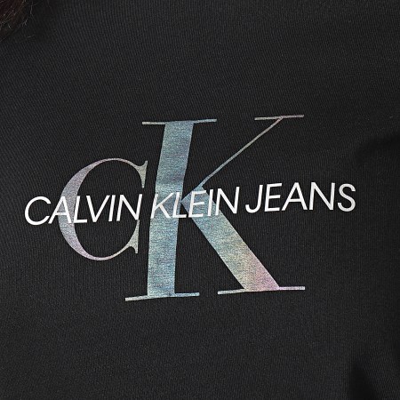 Calvin Klein - Tee Shirt Femme Reflective Monogram 5316 Noir