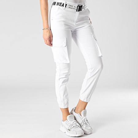 Girls Outfit - Jogger Pant Femme J818-2 Blanc