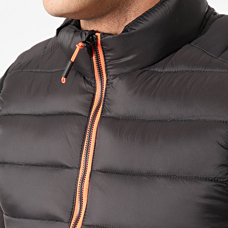 doudoune sans manche orange fluo