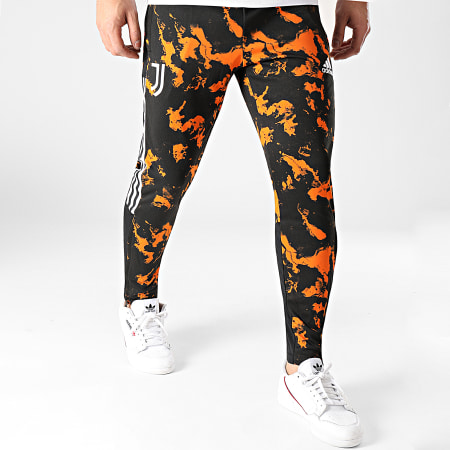 Adidas Sportswear - Pantalon Jogging A Bandes Juventus AOP GK8602 Noir Orange