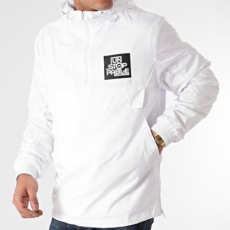Kozi - Coupe-Vent Chest And Back Logo Blanc
