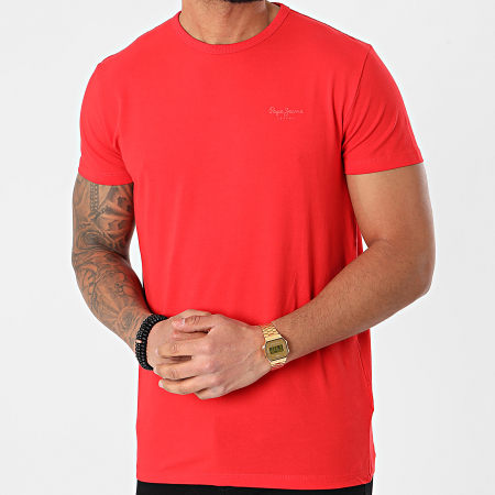 Pepe Jeans - Tee Shirt Original Basic PM503865 Rouge