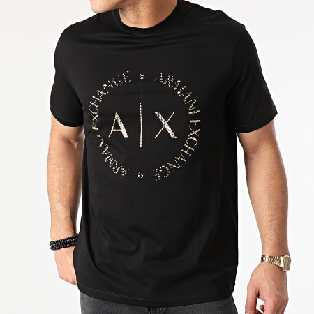 Armani Exchange - Tee Shirt 3KZTEC-ZJ9AZ Noir Doré