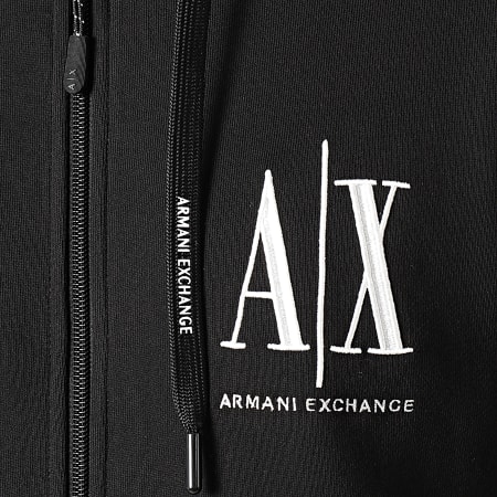 Armani Exchange - Felpa con cappuccio e zip 8NZMPP-ZJ1ZZ Nero