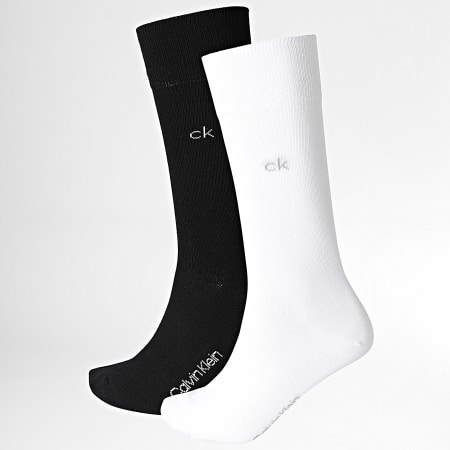 Calvin Klein - Lote de 2 pares de calcetines 100001876 Blanco Negro