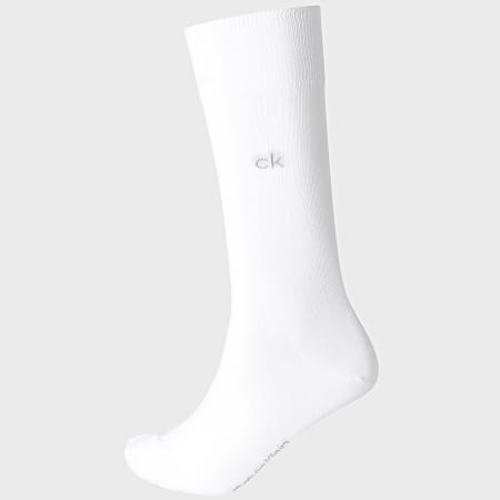 Calvin Klein - Lote de 2 pares de calcetines 100001876 Blanco Negro