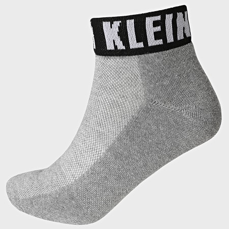 Calvin Klein - Set di 3 paia di calzini 100001880 nero bianco grigio erica