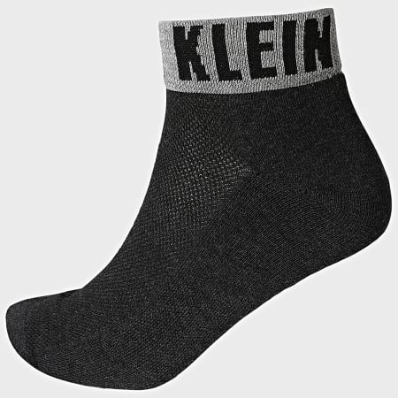 Calvin Klein - Set di 3 paia di calzini 100001880 nero bianco grigio erica