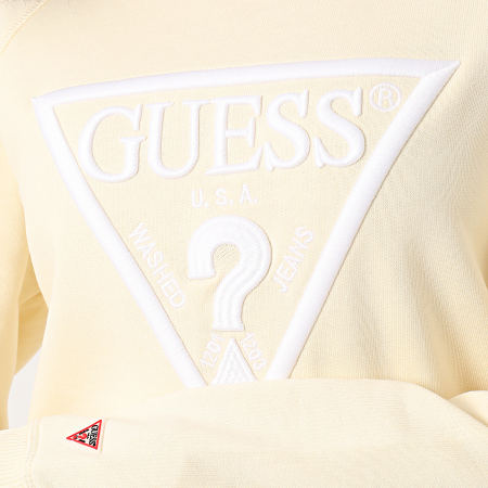 Sweat Crewneck Femme U1GA09 K68I1 Jaune Pale