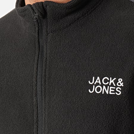 Jack And Jones - Veste Polaire Zippée Hype Noir Gris