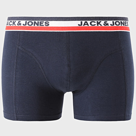Jack And Jones - Lot De 3 Boxers New WB Noir Bleu Marine Blanc