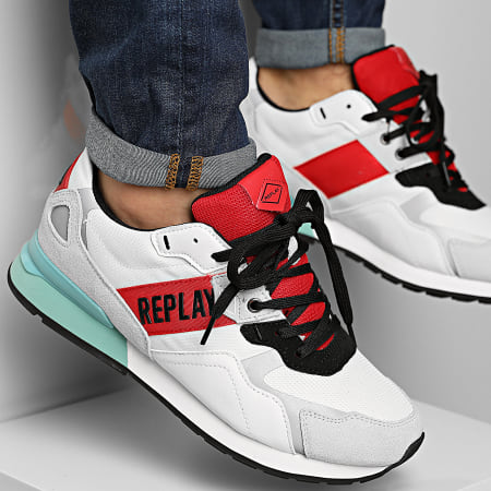 Replay - Baskets Sport Beach C0013L White Red Turquoise