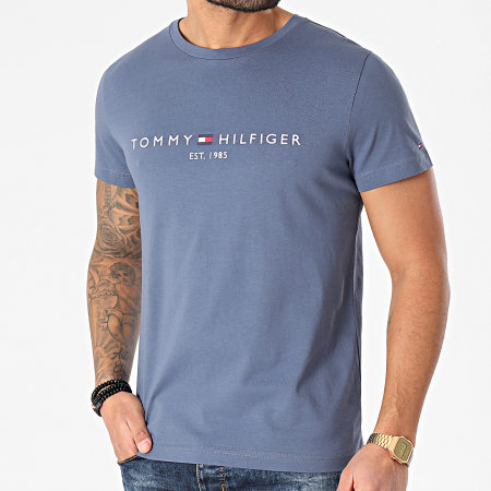 Tommy Hilfiger - Tee Shirt Tommy Logo 1797 Bleu Marine