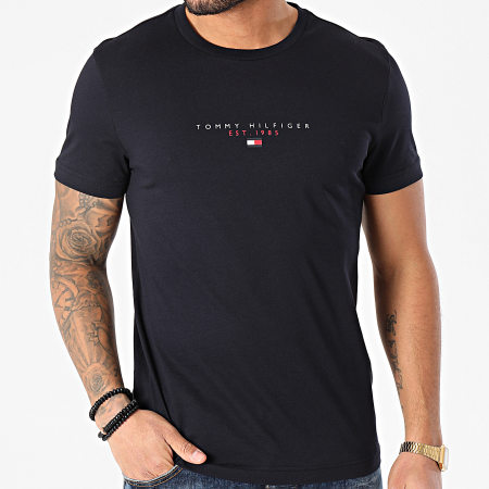 Tommy Hilfiger - Tee Shirt Essential Tommy 7676 Bleu Marine