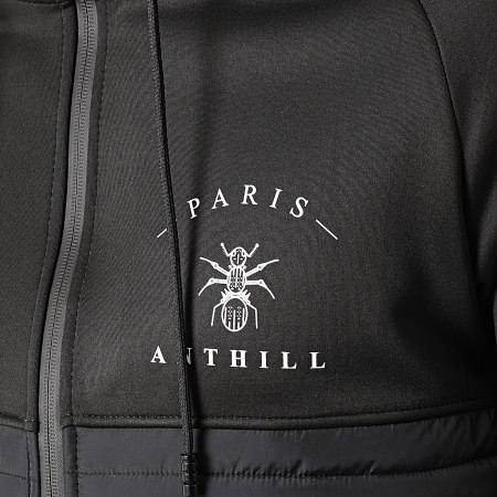 Anthill - Veste Zippée Capuche Chest Logo Noir