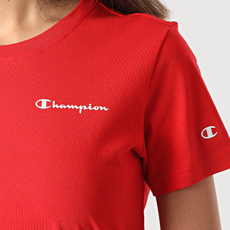 Champion Tee Shirt Femme 112605 Rouge LaBoutiqueOfficielle