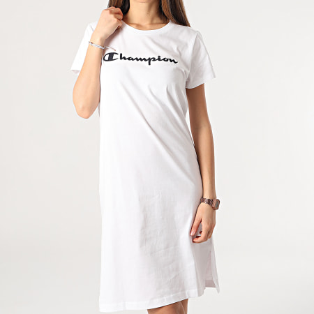 Champion - Tee Shirt Robe Femme 112609 Blanc