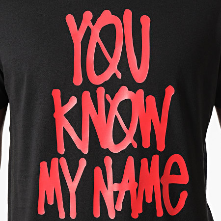 DJ Leska - Tú sabes mi nombre negro rojo camiseta