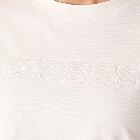 Guess - Tee Shirt Crop Femme O1GA06-K8HM0 Beige