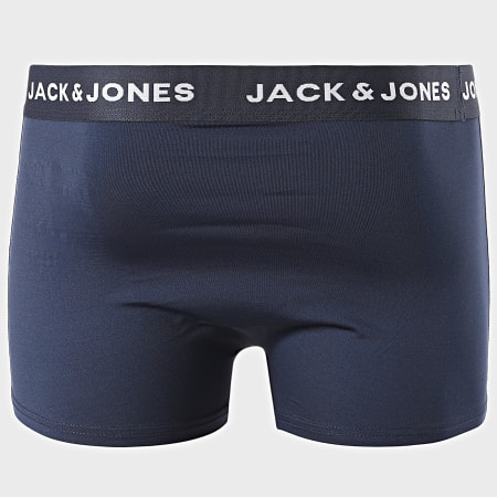 Jack And Jones - Lot De 3 Boxers Flower Mirco Fiber Bleu Marine