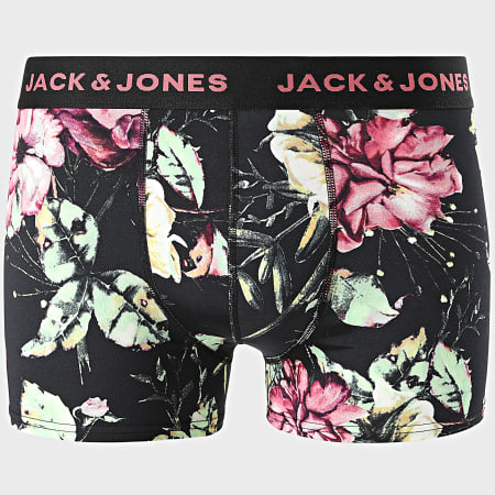 Jack And Jones - Lot De 3 Boxers Dark Flower Micro Fiber Noir Bleu Roi Floral
