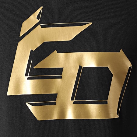 S-Pion - Maglietta con logo oro nero