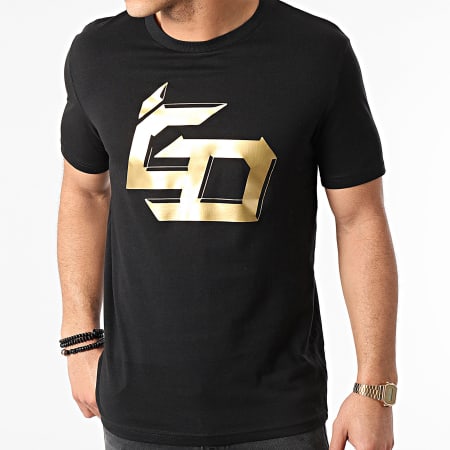 S-Pion - Zwart Goud Logo T-shirt