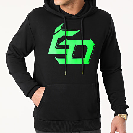 S-Pion - Sudadera Logo Negro Verde Fluo