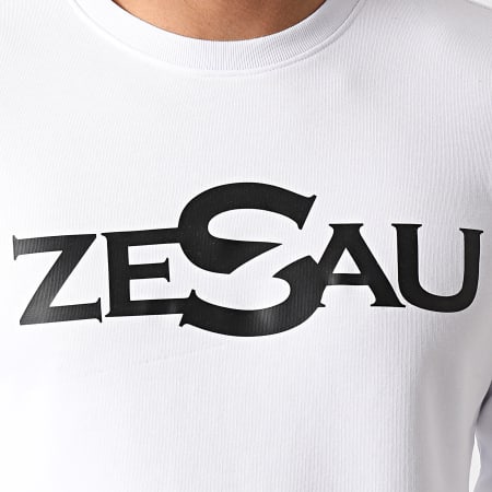 Zesau - Sweat Crewneck Logo Blanc