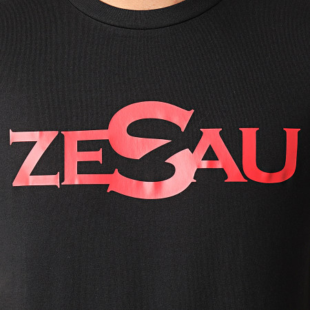 Zesau - Maglietta Logo Nero Rosso