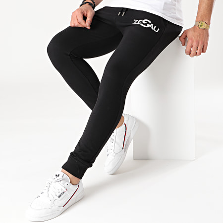 Zesau - Pantaloni da jogging con logo nero