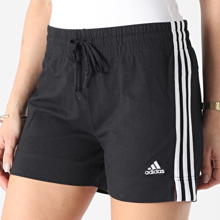 Adidas Sportswear - GM5523 Pantaloncini da jogging a fascia da donna Nero