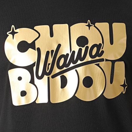 Booshra Et Mamad - Tee Shirt Choubidouwawa Noir Doré