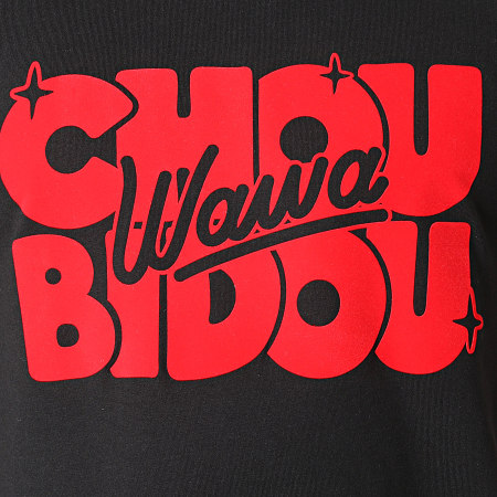 Booshra Et Mamad - Camiseta Choubidouwawa Negro Rojo