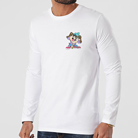 Looney Tunes - Street Taz Camiseta de manga larga blanca