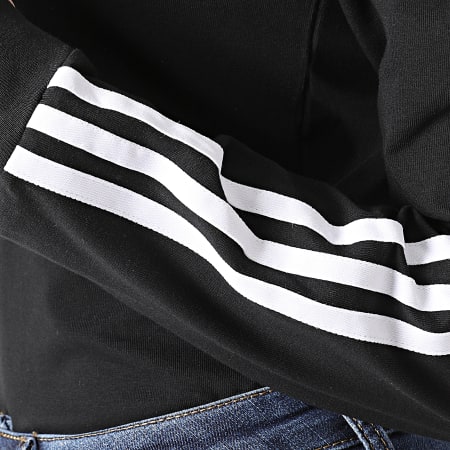 Adidas Originals - Tee Shirt Manches Longues Femme A Bandes 3 Stripes GN2911 Noir