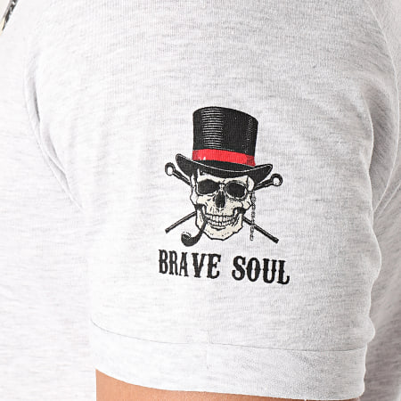 Brave Soul - Tee Shirt 69 Blinder Gris Chiné