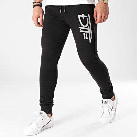 DTF - Pantalon Jogging Réfléchissant Logo Noir