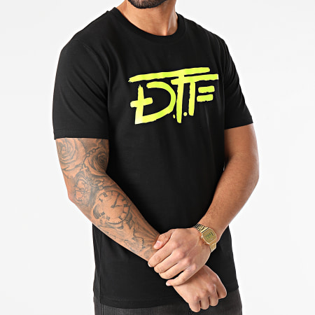 DTF - Tee Shirt Logo Noir Jaune Fluo