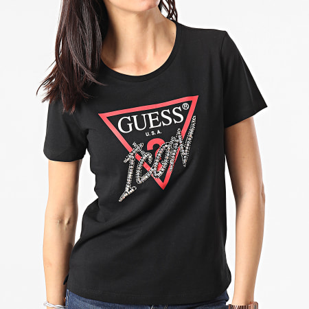 Guess - Tee Shirt Femme A Strass W1RI25-I3Z00 Noir