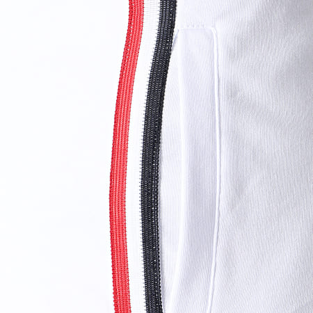 LBO - Pantaloncini da jogging con strisce tricolori 1494 Bianco