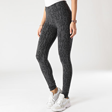 Noisy May - Legging Femme Kerry Anilla Gris Anthracite Serpent