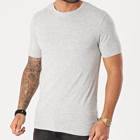 Only And Sons - Lot De 5 Tee Shirts Basic Life Blanc Noir Gris Chiné