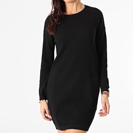 Only - Robe Pull Femme Manches Longues Barbarini Life Noir